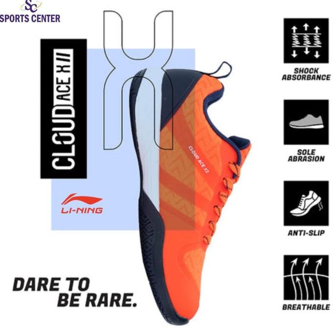 NEW  Sepatu Badminton Lining Cloud Ace X2 AYTR048 / AYTR 048 Orange