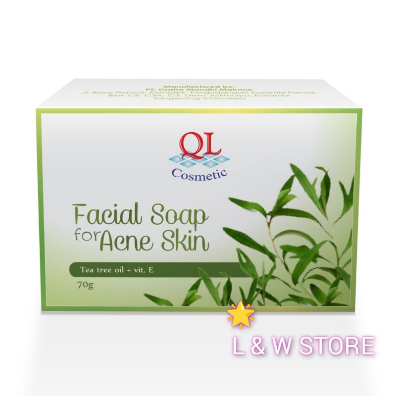 QL Sabun Facial Soap For Acne Skin 70gr-Sabun Wajah