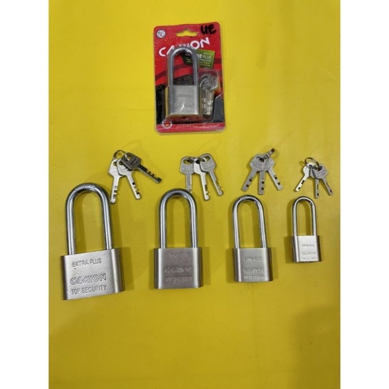 gembok + 3 kunci serep camion / gembok rumah model  panjang