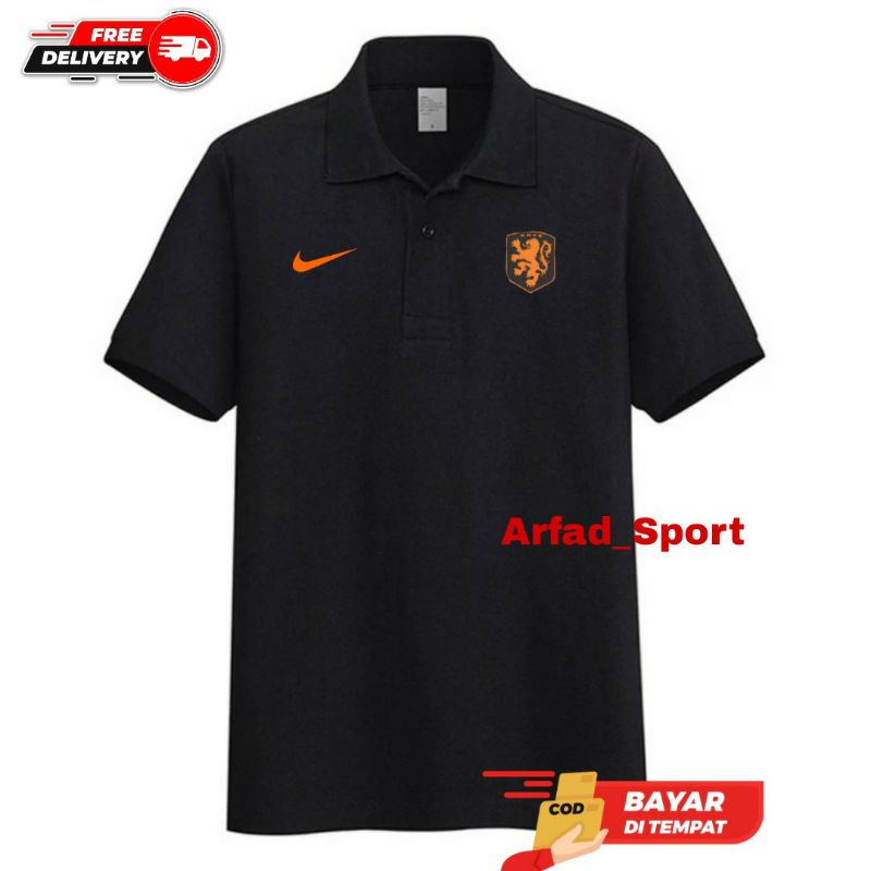 KAOS POLO SHIRT DISTRO BOLA NETHERLANDS NETHERLAND BELANDA PIALA DUNIA 2022