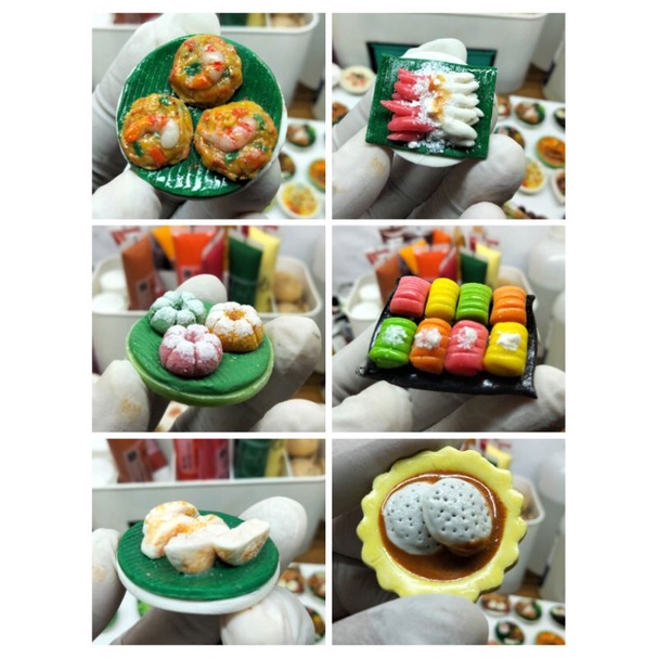 magnet tempelan kulkas miniatur kue jajanan pasar khas Indonesia makanan tradisional part 1 tempelan