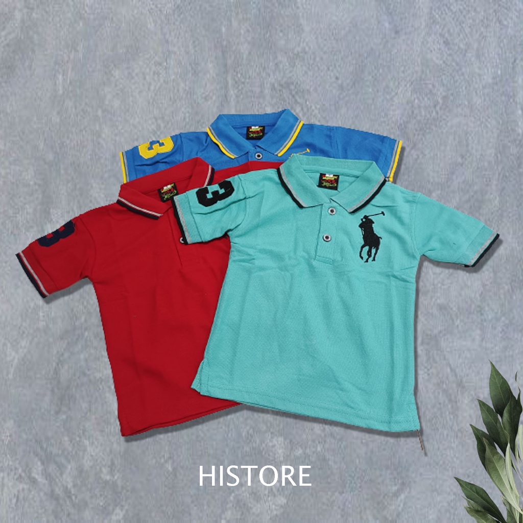 HISTORE - Baju kaos polo logo anak / baju kaos kerah anak polo / baju kaos polo anak / baju kaos pol