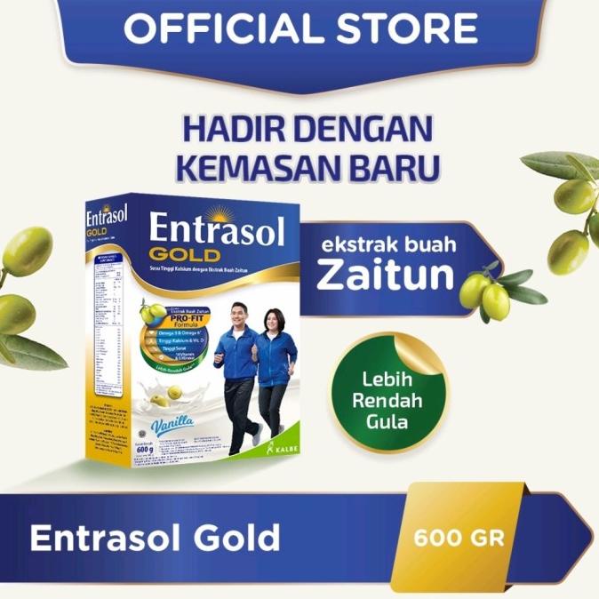 

[ COD ] Entrasol Gold Vanilla / Coklat 600gr
