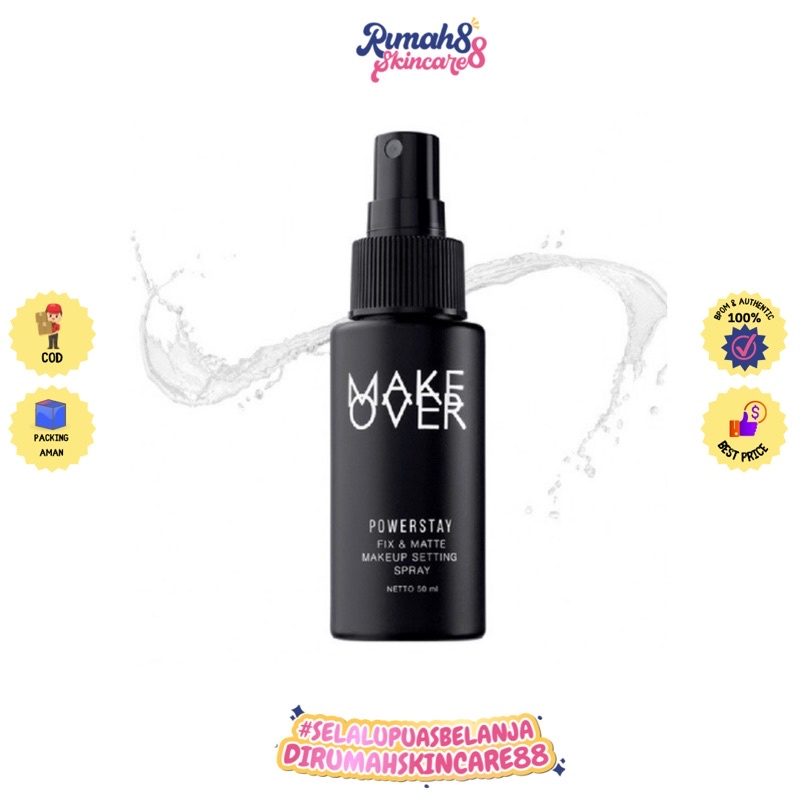 MAKE OVER Powerstay Fix &amp; Matte Makeup Setting Spray 50 ml | Makeup Setting Spray