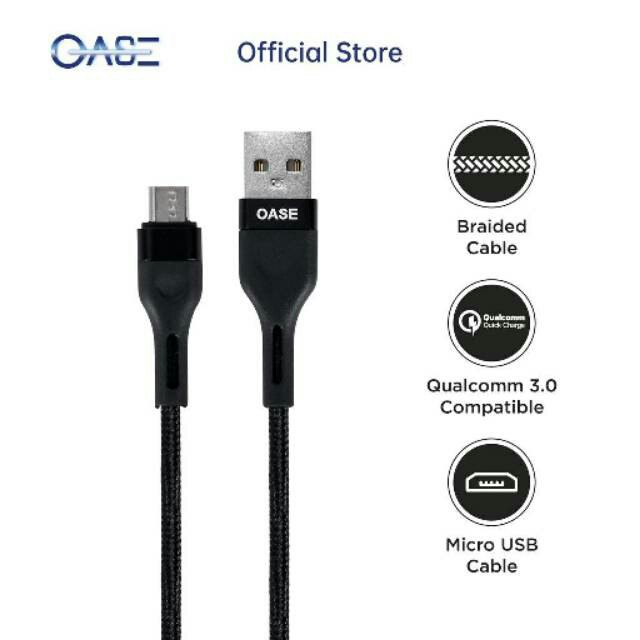 Kabel Data Oppo Oase m-g1 100cm Usb Micro  Cable Fast Charging Micro Cable Oase