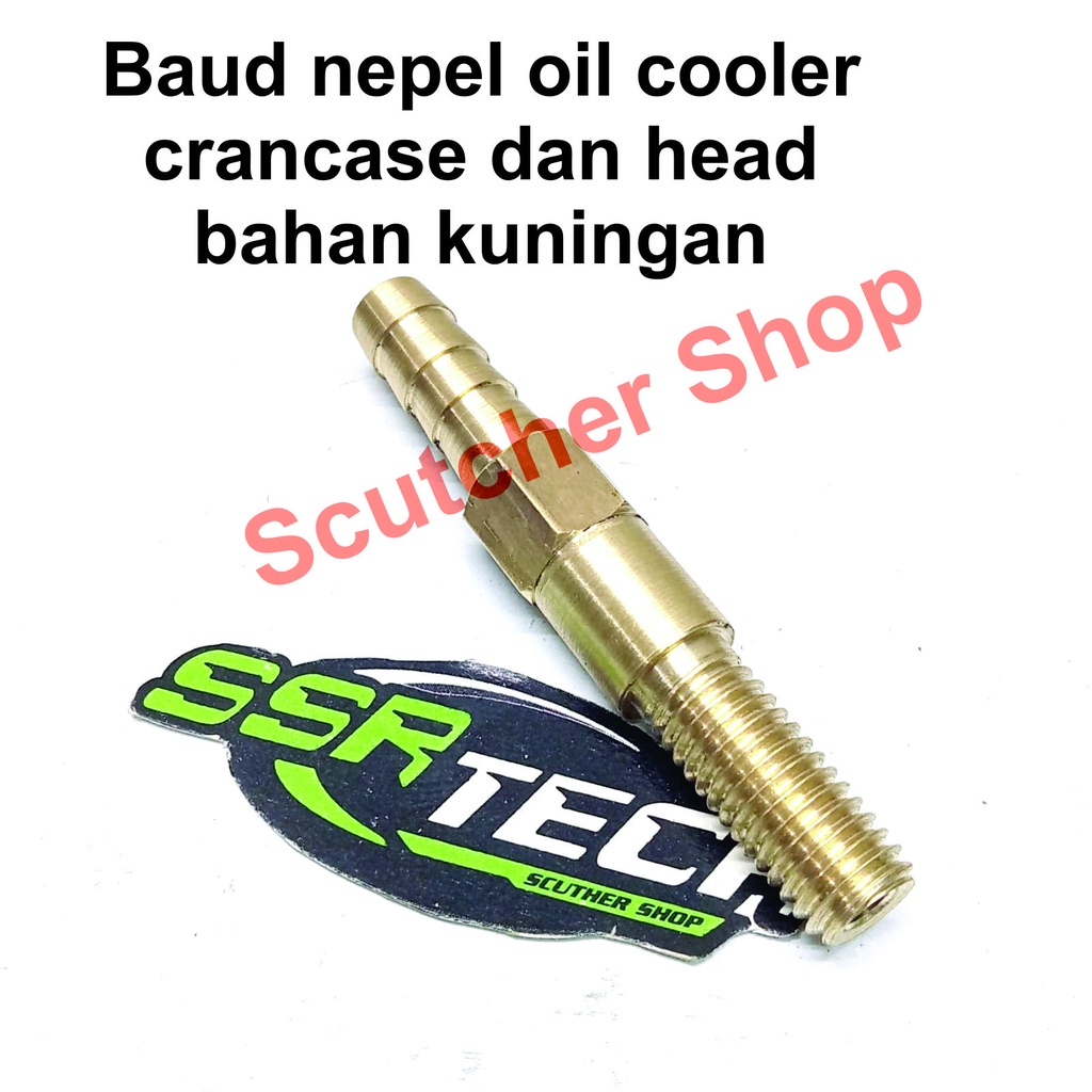 Baud nepel oil cooler crancase crankcase dan head bahan kuningan