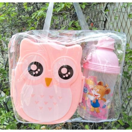 KOTAK BEKAL OWL TEMPAT MAKAN ANAK KARAKTER BURUNG HANTU LUCU LUNCH BOX ANAK