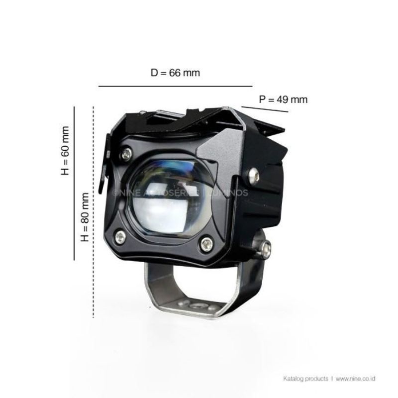 LAMPU LED TAMBAK SOROT LUMINOS Q7 2 WARNA BISA 3 MODE SUPER TERANG ANTI SILAU