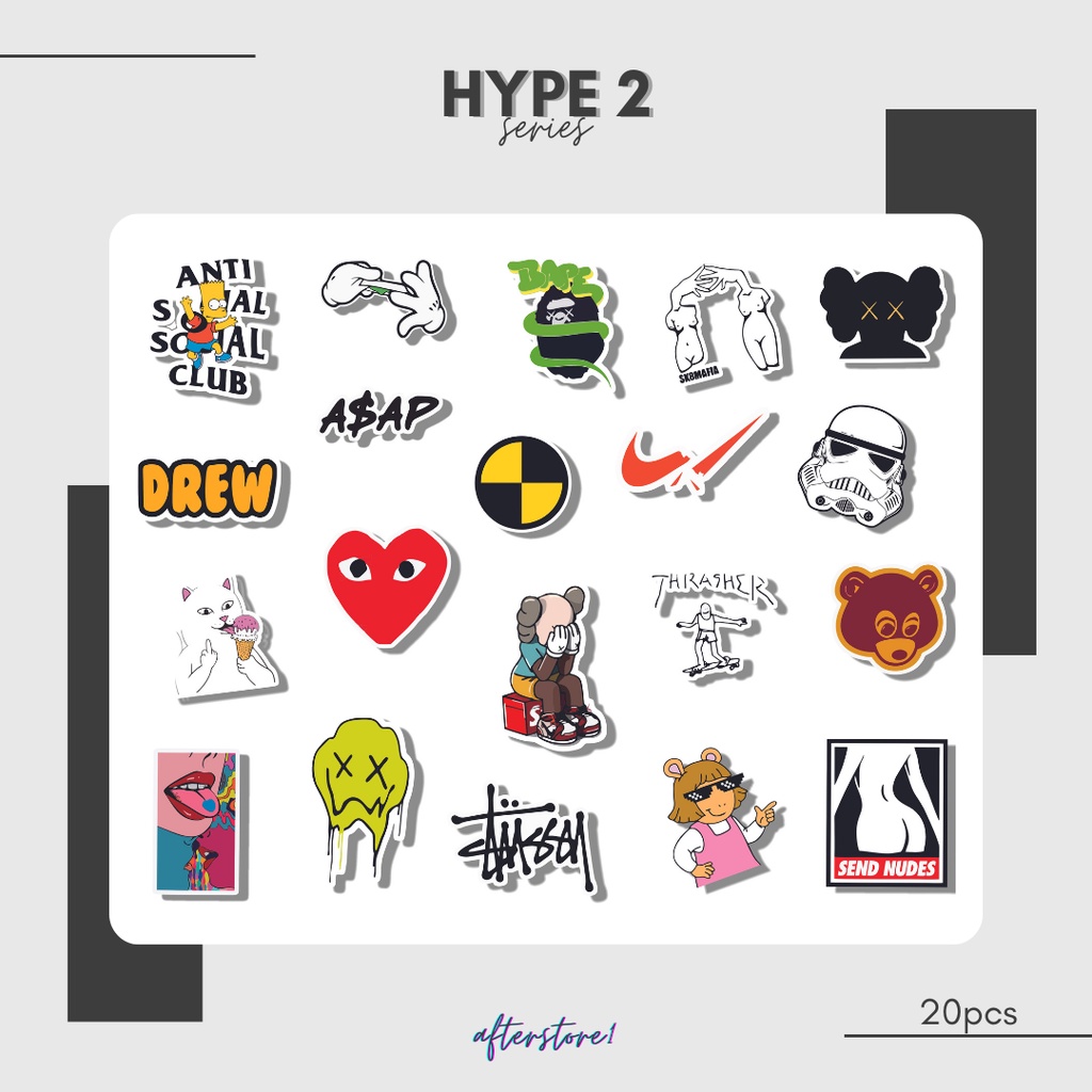 

[HYPE 2] STICKER AESTHETIC | STICKER TUMBLR | STIKER PACK | STIKER LAPTOP | STIKER HP | STIKER AESTHETIC | STIKER BAND | STIKER LOGO | STIKER HYPEBEAST
