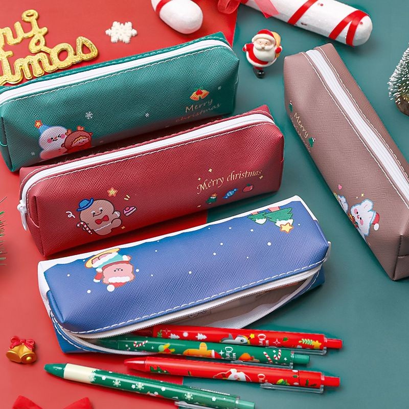 

DY PACK TEMPAT PENSIL TEMA NATAL / CASE PENSIL CANVAS MERRY CHRISTMAS LUCU