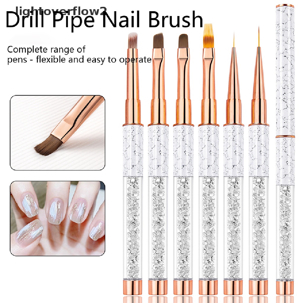 (lightoverflow2) Pen Gambar Kutek Gel UV Akrilik Untuk Nail Art (ID)