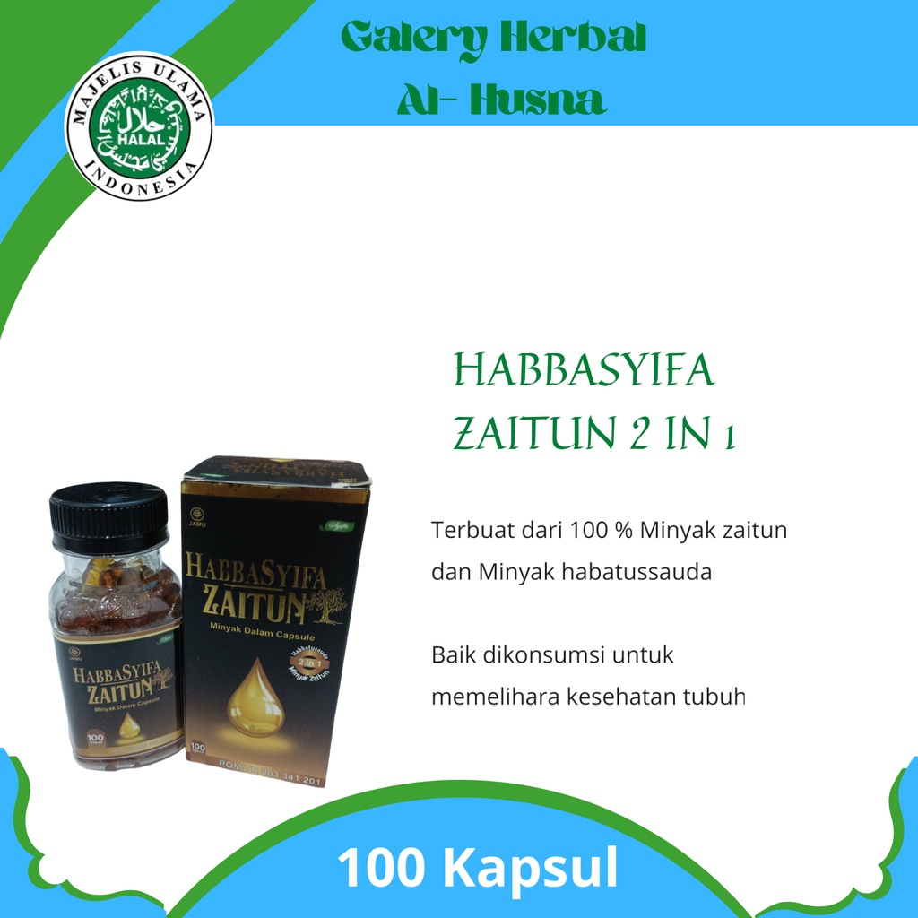 Habbasyifa Zaitun 100 Kapsu| || Habbasyifa Plus Minyak zaitun