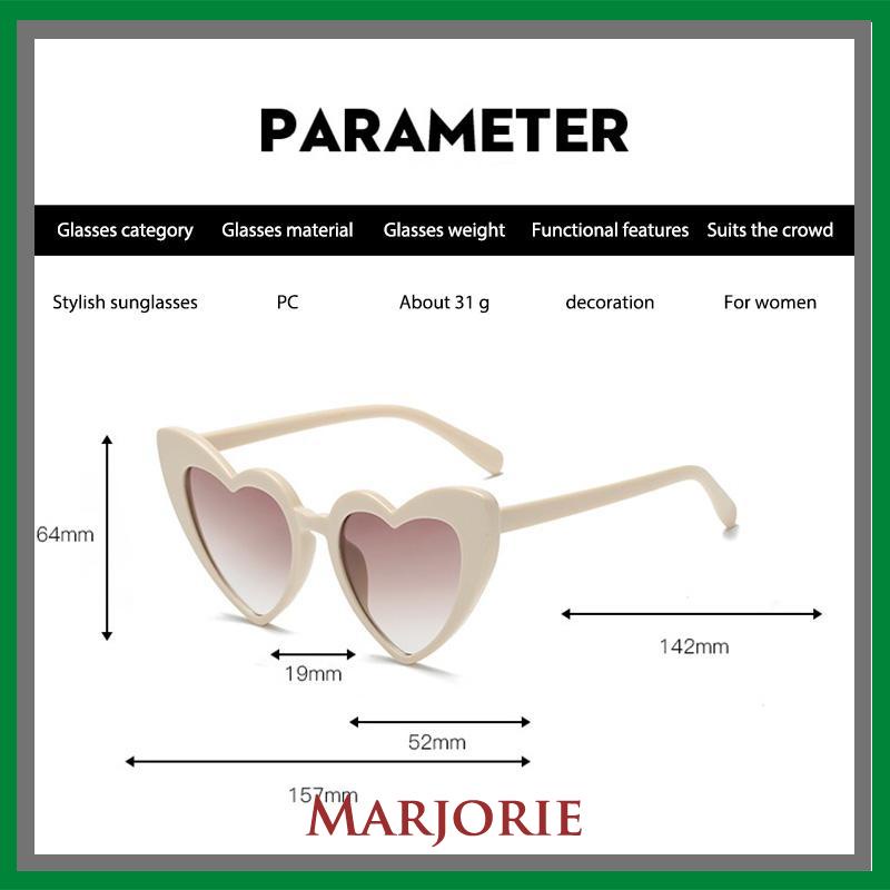 Fashion Wanita Wajah Besar Retro Cinta Kacamata Musim Panas Perjalanan Pose Kerai Sunglasses-MJD