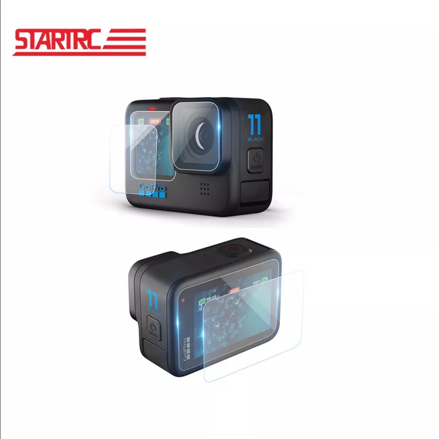 Startrc HD Lens and Screen Tempered Glass Gopro Hero 11 / 10 / 9 2pcs