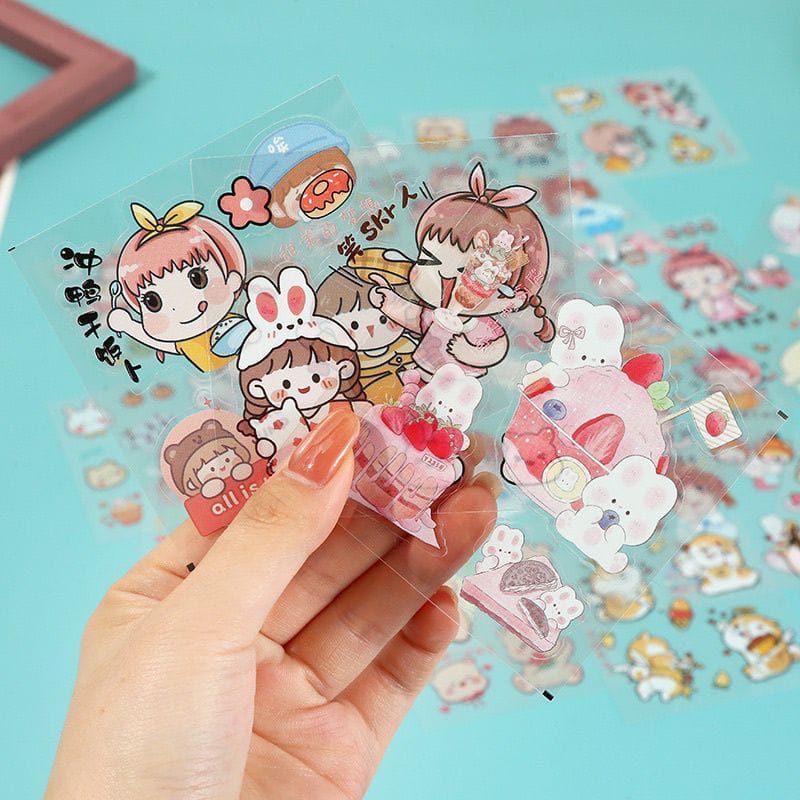 

Dalingshop [1 Lembar] Stiker Unik Lucu Sticker HP Laptop Stiker Botol Minum 2D 8x8cm