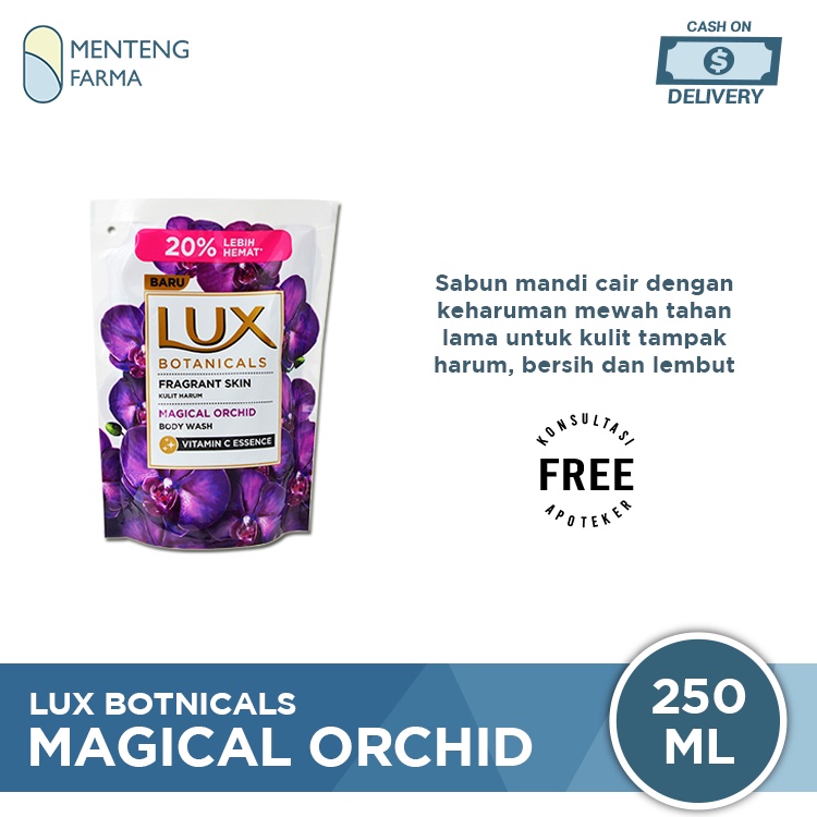 Lux Botanicals Sabun Mandi Cair Magical Orchid 250 ML - Sabun Kecantikan dengan Vitamin C Essence