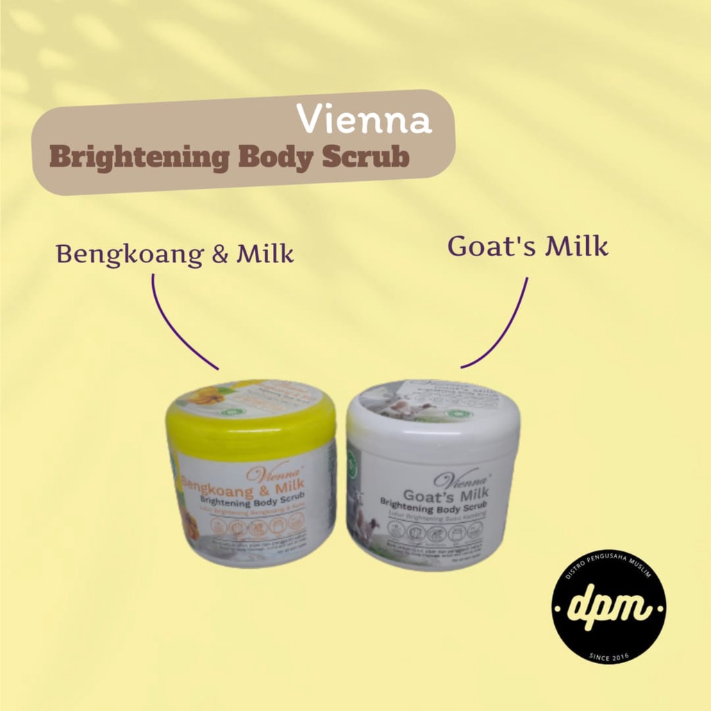 Vienna Brightening Body Scrub Original Mencerahkan Kulit BPOM 250gr Bisa COD