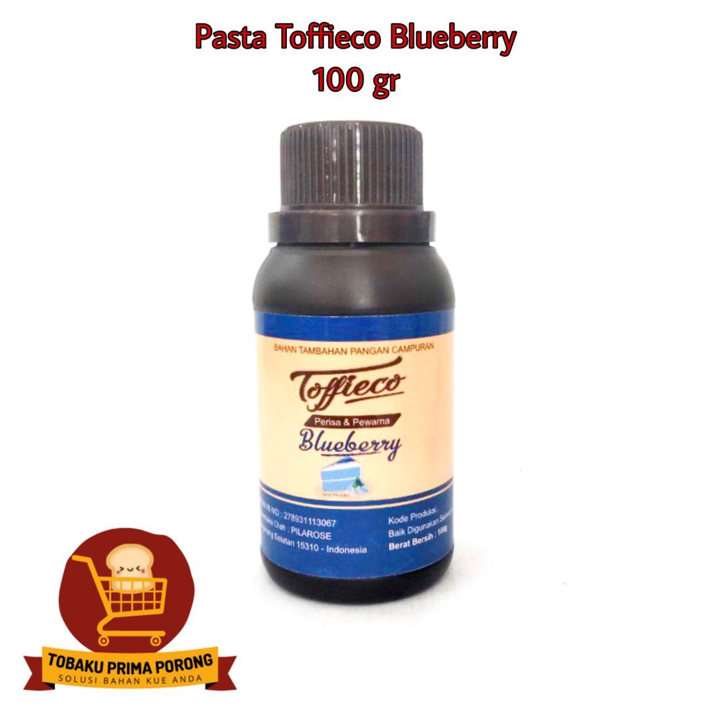 

Toffieco blueberry pasta / pewarna / perasa