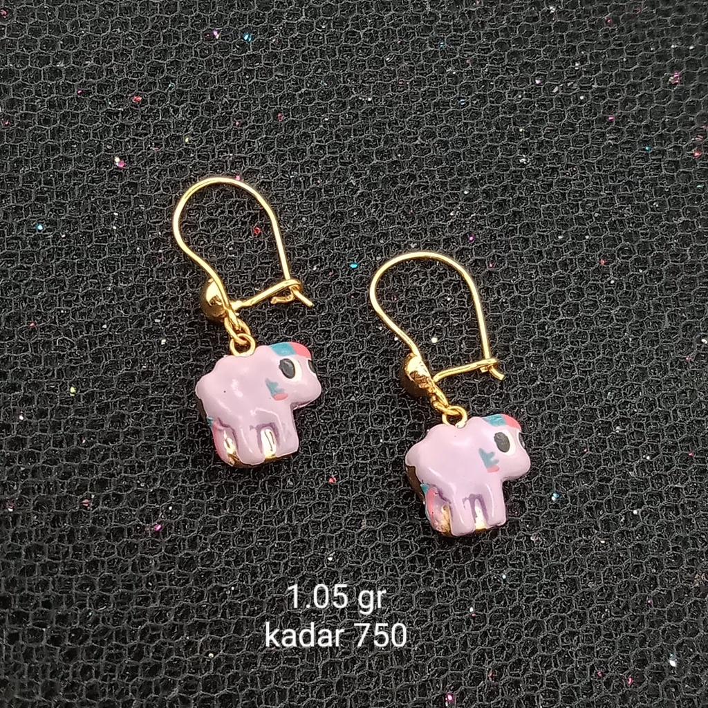 Anting anak emas 17K - 1.05 gr kadar 750 - 3779