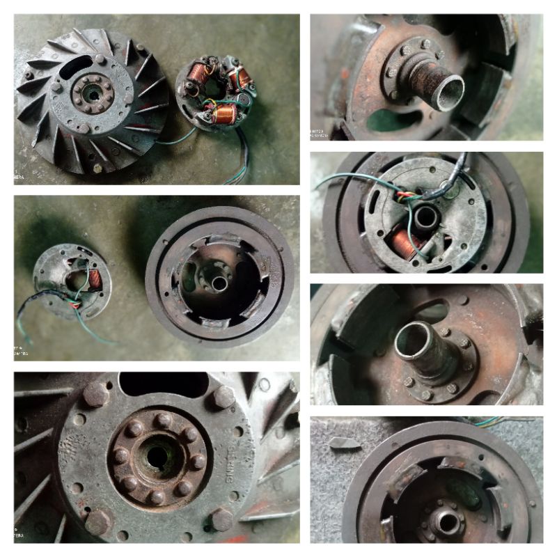 Magnet magnit pengapian as kecil lengkap vespa bajaj original copotan BAJAJ