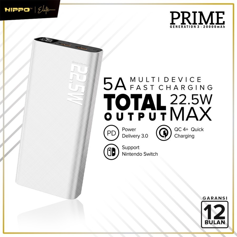 Hippo Elite Prime Gen 3 Power Bank 20000 mAh