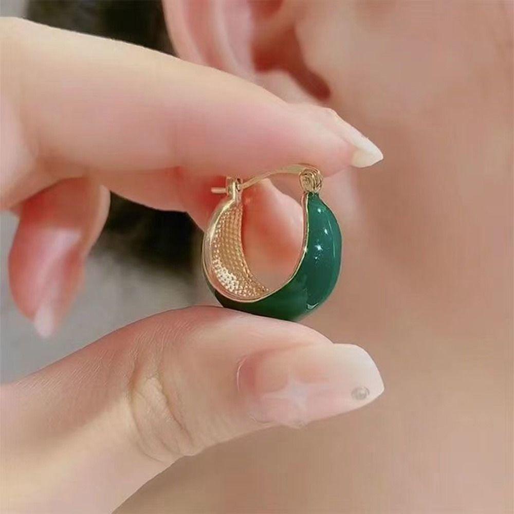 MXBEAUTY Drop Glaze Earrings Trendy Elegan Untuk Gadis Hadiah Pesta For Woman Anting Gaya Korea Unik