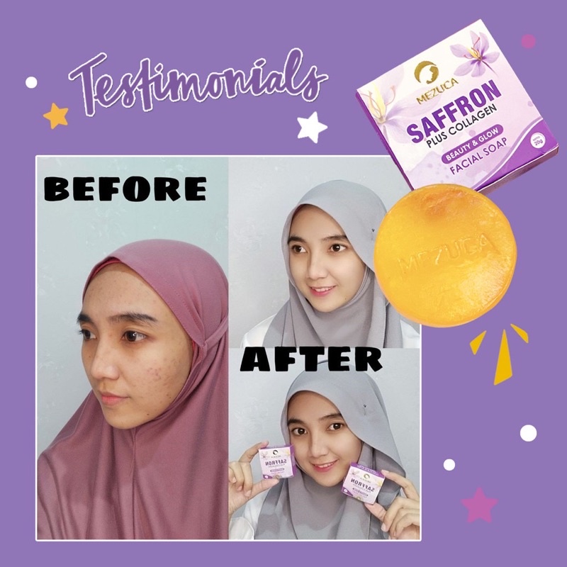 COD MEDAN TERMURAH VIRAL BEST SELLER MEZUCA  Sabun Safron BPOM Pemutih Wajah Alami Ampuh Atasi Jerawat Original Saffron Soap  untuk Muka Berjerawat Flek Hitam Berminyak - Keluarga id