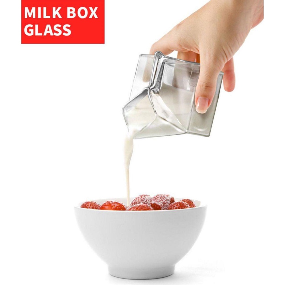 Solighter Gelas Susu Cangkir Dapur Makan Borosilicate Mini Beverages Creamer Pitcher Box