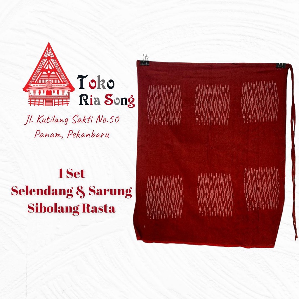 Sarung Sibolang Rasta Warna Merah Maroon Pekanbaru
