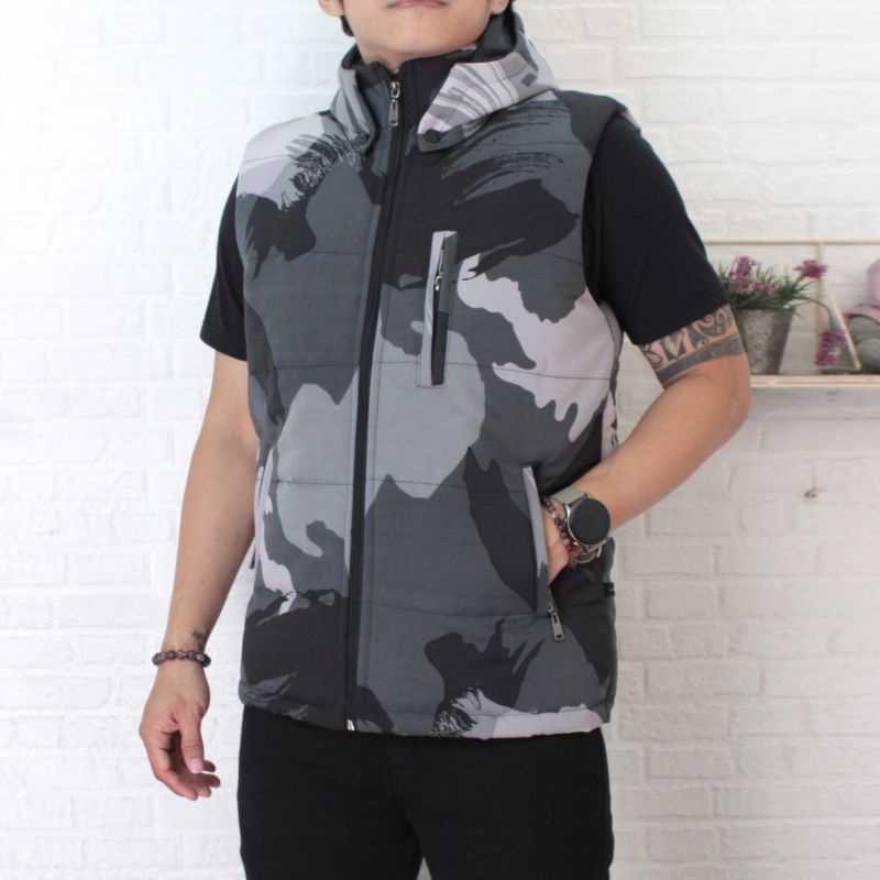 Jaket Rompi Perasut Bodyvest Pria Vest Motor Bikers Parasut Casual Outdoor Adventure