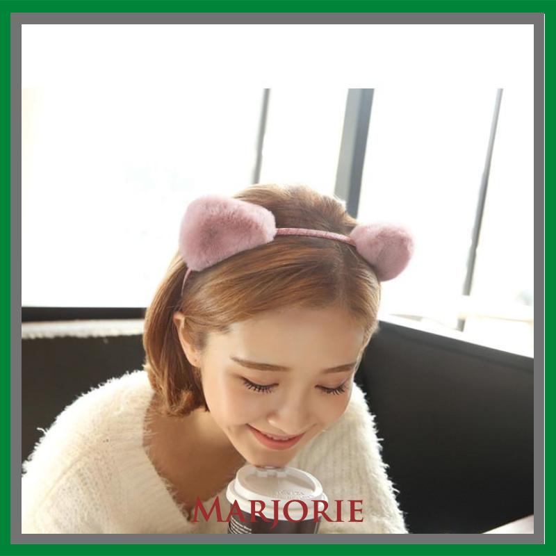 Korea bando Pita Rambut Telinga Kucing Lucu Cuci Muka Headband Simple Press Hair Clip Headwear S-MJD