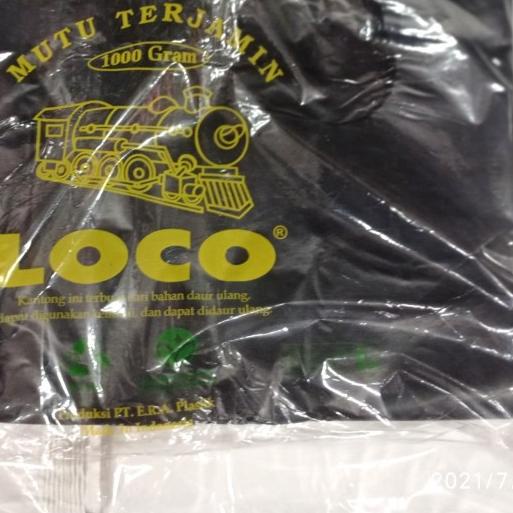 

kantong plastik kresek LOCO HD tebal hitam,merah,putih ukuran 50 jumbo - Hitam