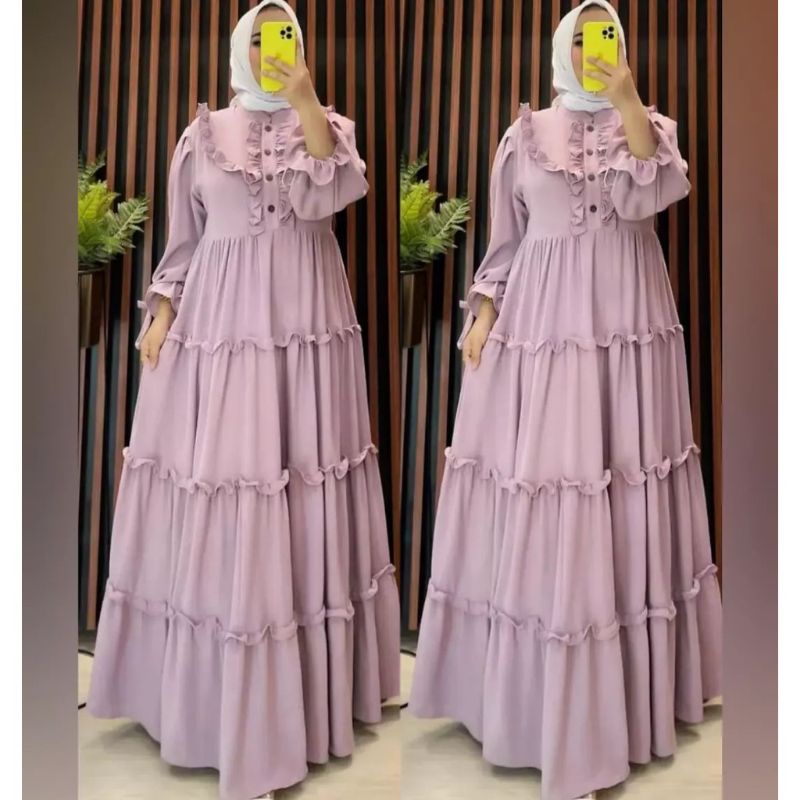 Qualil maxy dress crinkle // gamis crinkle maryam dress