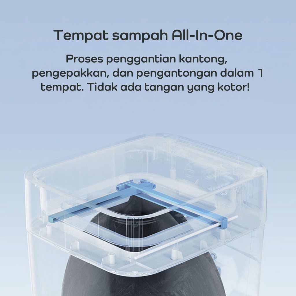 【IKONE】TOMO Automatic Sealer Trash Bin Touchless Self Sealing 15.5 L Black and White Modern Rechargeable electronic trash can digital tempat sampah elektronik otomatis hitam putih Smart Sensor Tong Sampah Pintar Auto seal Smart Trash Bin Townew T1 Smart