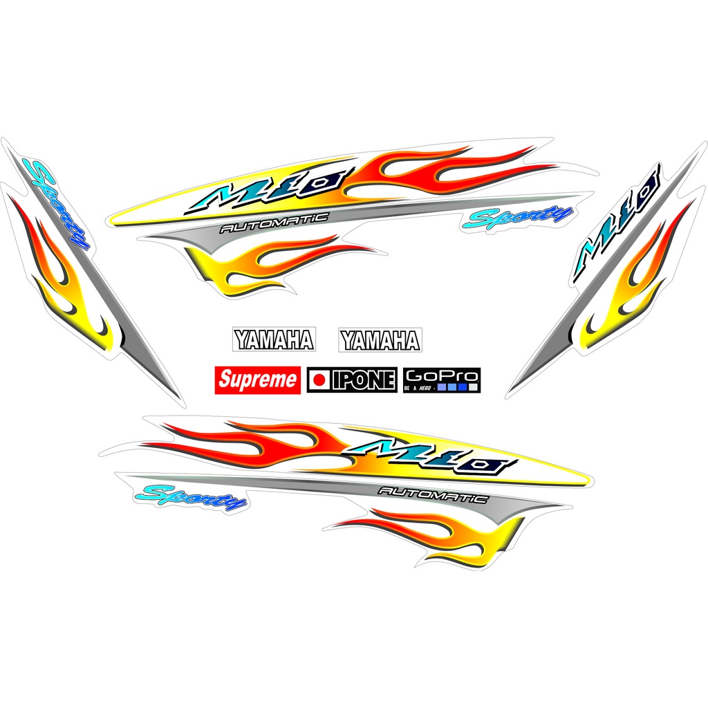 Jual STRIPING MIO SPORTY BAHAN BENING TRANSPARAN MOTIP API | Shopee