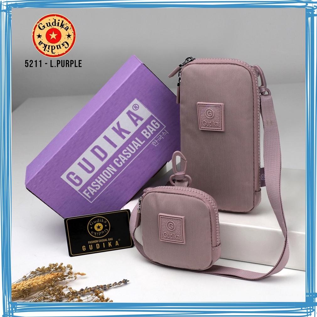 GUDIKA - Tas Sling Bag HP Mini Wanita Free Dompet Import Original 5211 - Tas Wanita Selempang Bahu K