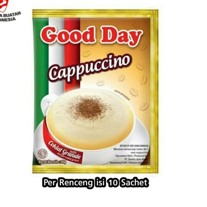 

Lagi Promo--Good Day Cappucino renceng isi 10 sachet @25gr GROSIR