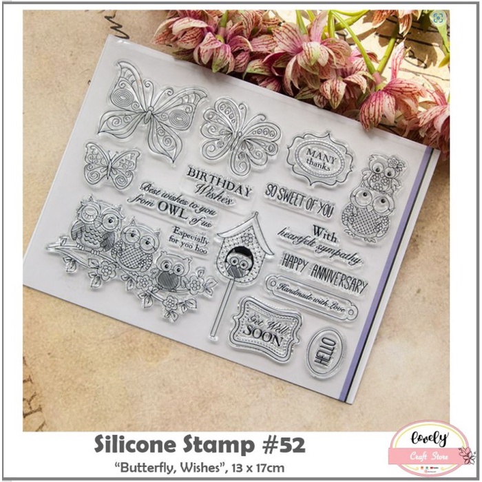 

Gaya Transparent Silicone Rubber Clear Stamp 52-Cards, Art Craft, Scrapbook Berkualitas