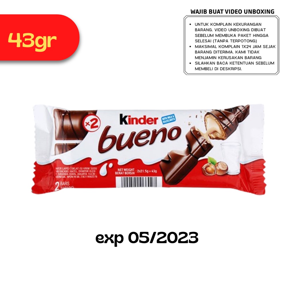 Jual KINDER BUENO 43gr | Shopee Indonesia