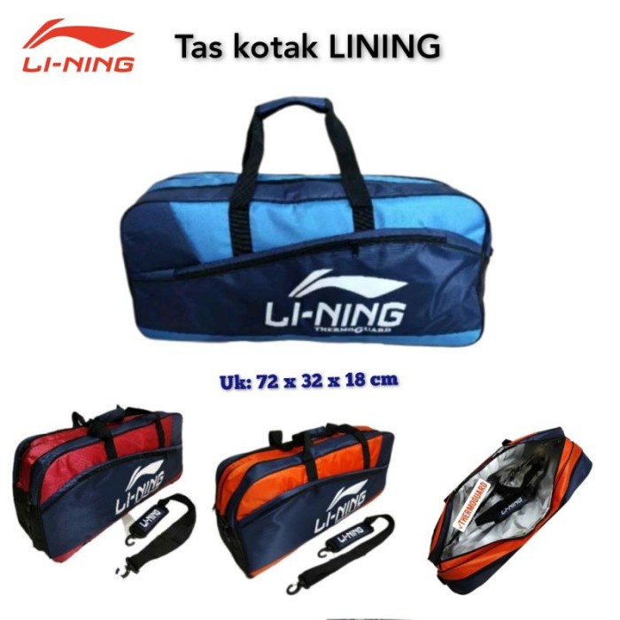 Tas raket Lining kotak badminton atau tenis