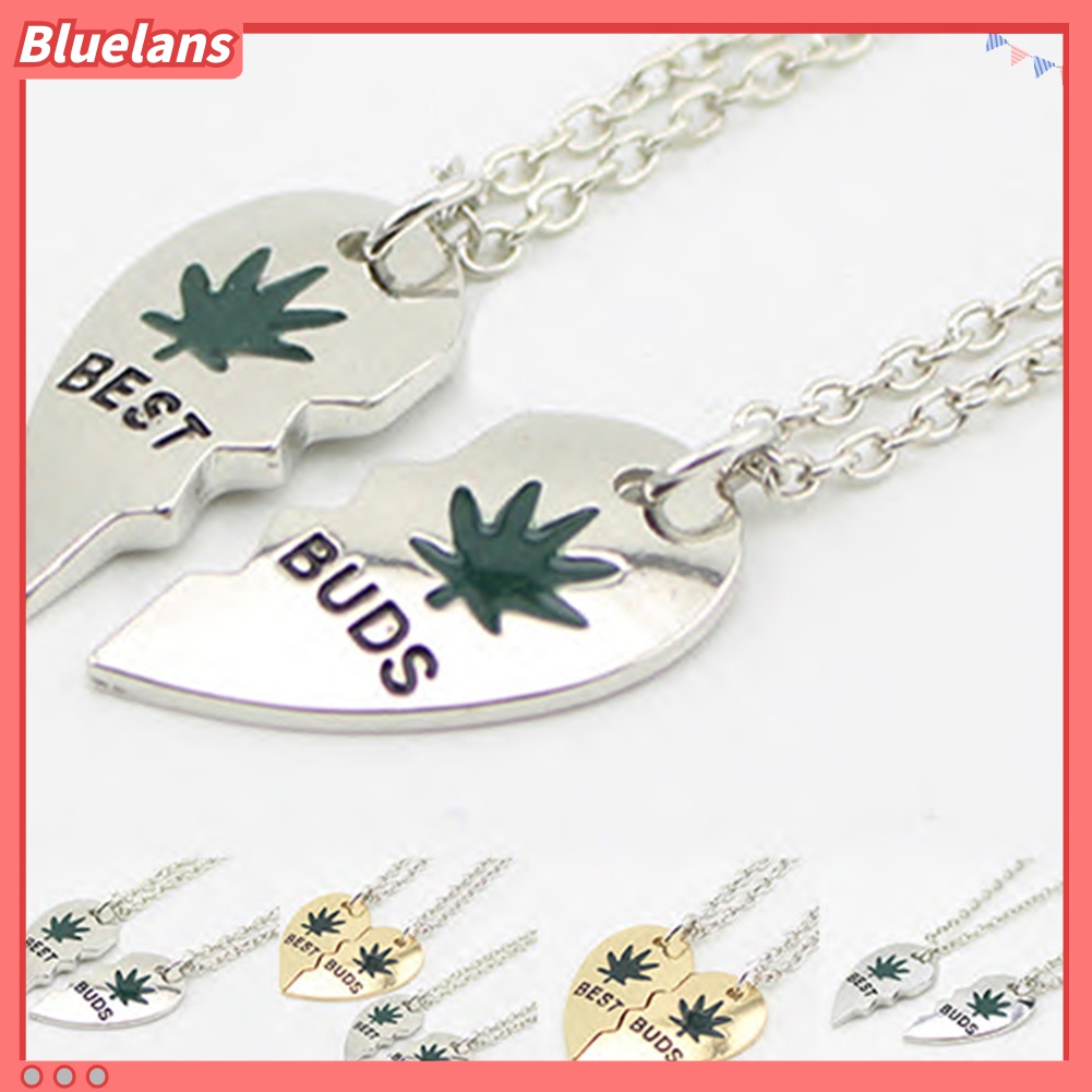 Kalung Rantai Choker Liontin Hati Daun Untuk Unisex