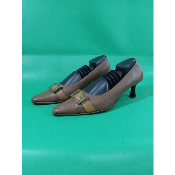 Sepatu pantofel wanita Buccheri brown ori size 39
