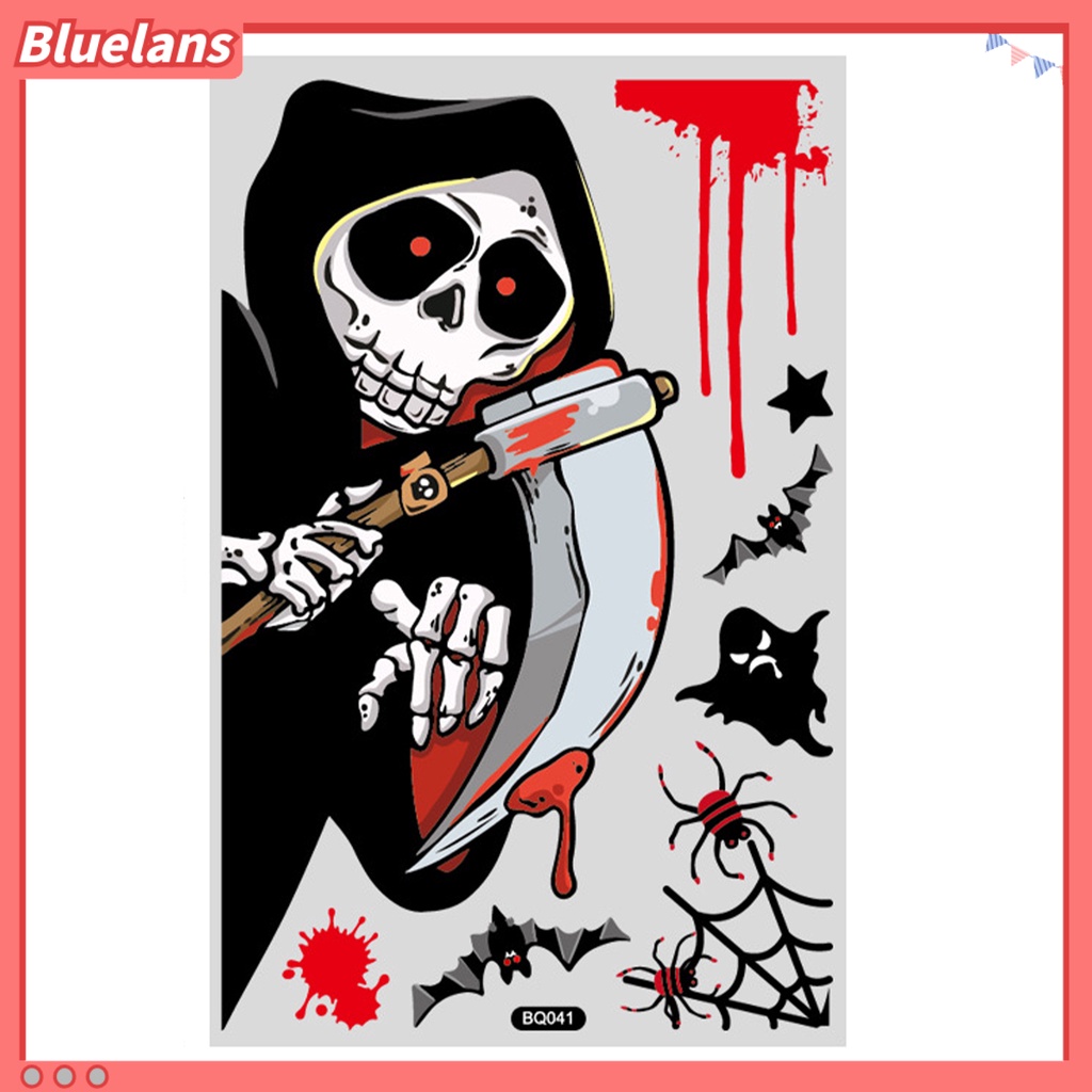 Stiker Dinding Bahan PVC Mudah Dilepas Gambar Motif Halloween Untuk Dekorasi Rumah