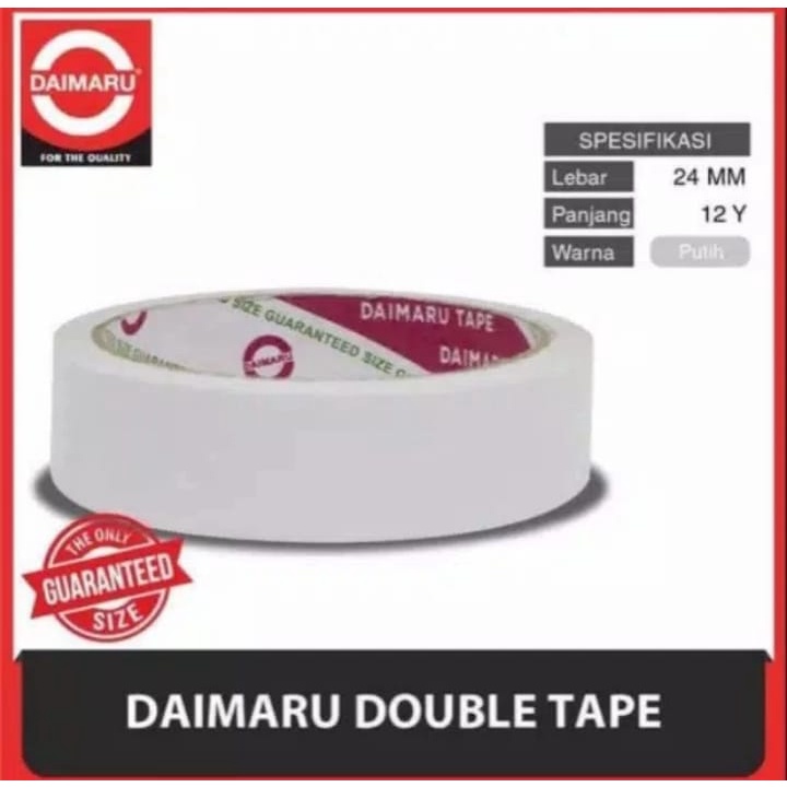 

Double Tape Kertas Besar 1" (24mm x 12y) DAIMARU