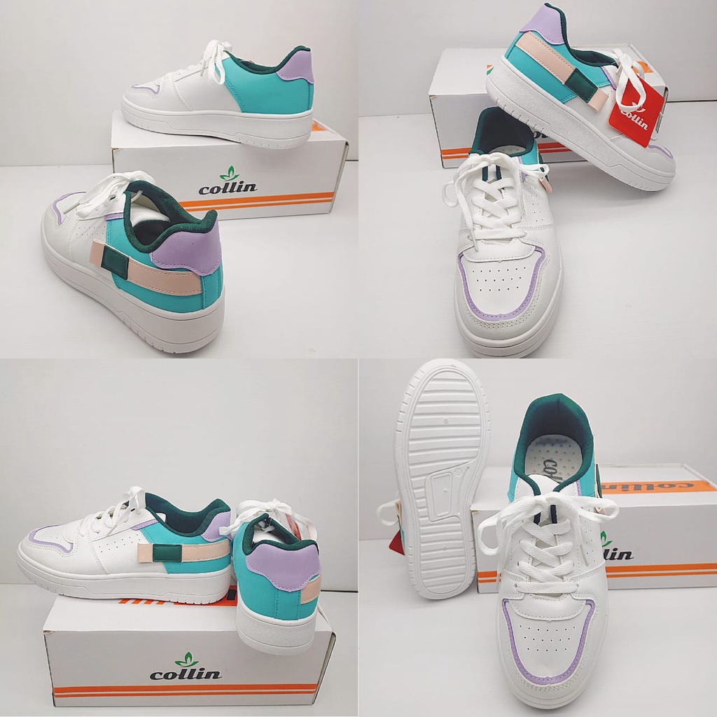 Sepatu Putih Wanita Korean Style Sneakers Wanita Import Original 100% Collin COM1202