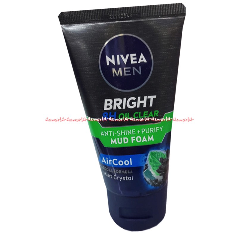 Nivea Men Bright 8h Oil Clear 100ml Anti Shine Purify Mud Foam Aircool Mint Crystal Niveamen Sabun Muka Pria Cowok Laki Laki