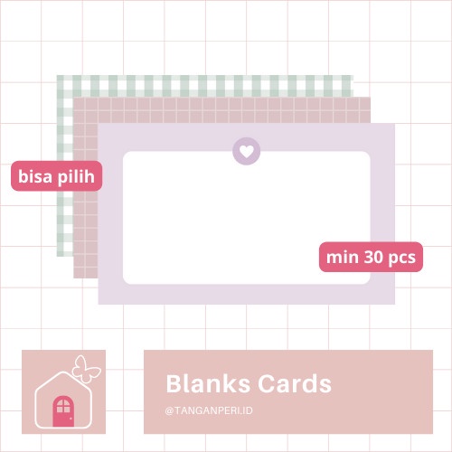 

Blank Cards - Kartu Ucapan Aesthetic - Memo Card - Kartu Ucapan - Greeting Cards Polos - Label Polos - Tangan Peri