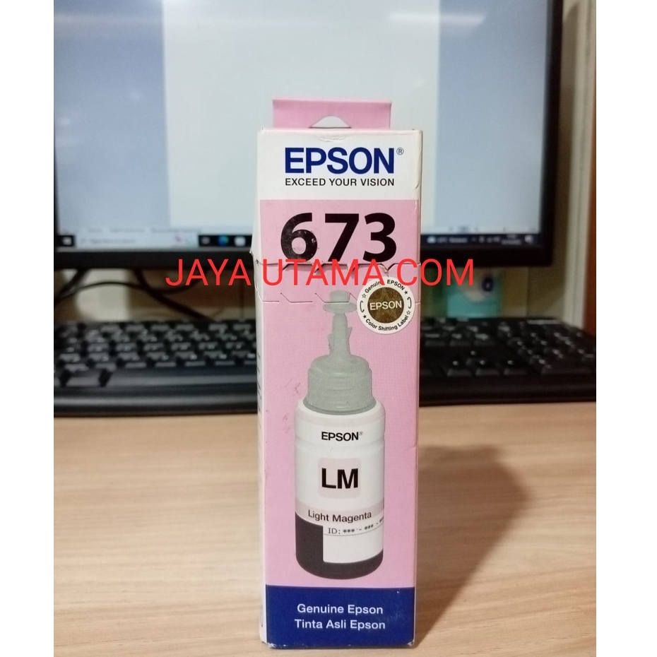 Epson Tinta 673 Magenta Refill Printer L800 L805 L850 L1800 ORI