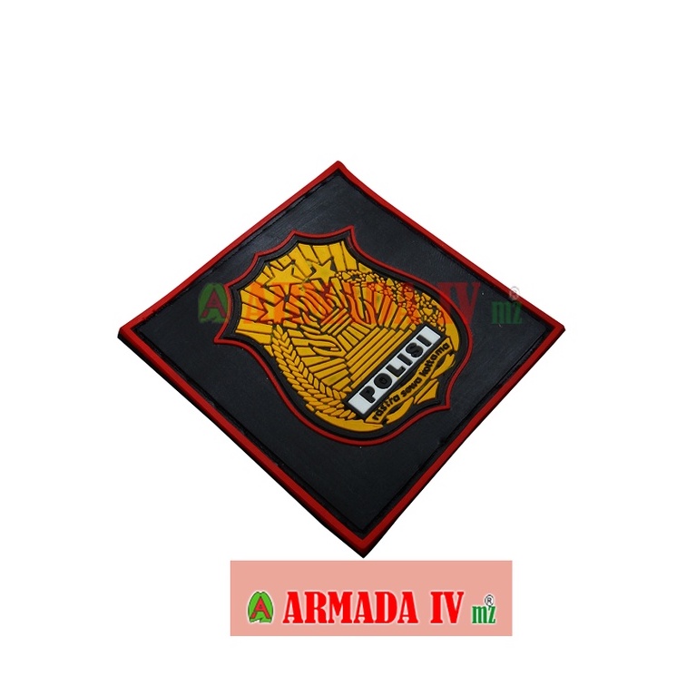 Patch Rubber Velcro Logo POLISI Besar