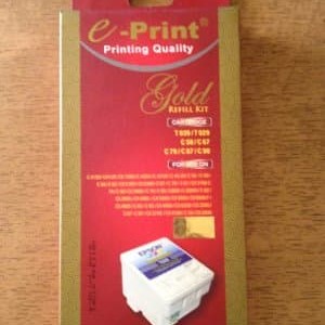 E-PRINT REFILL KIT BLISTER INK GOLD EPSON BLACK